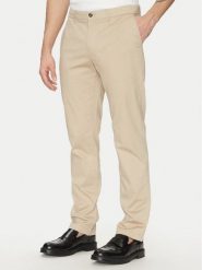 Tommy Hilfiger Chinosy Denton MW0MW37717 Beżowy Slim Fit. Brązowe eleganckie spodnie męskie Tommy Hilfiger, m, bez wzorów, z bawełny. Za 479.99 zł.