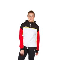 Damska bluza dresowa z kapturem Erima Change. Białe bluzy sportowe damskie Erima, bez wzorów, z dresówki, z kapturem, na fitness i siłownię. W wyprzedaży za 249.00 zł.