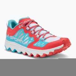 Buty do biegania damskie La Sportiva Helios III. Czerwone obuwie sportowe damskie La Sportiva, bez wzorów, z materiału, do biegania. Za 749.99 zł.