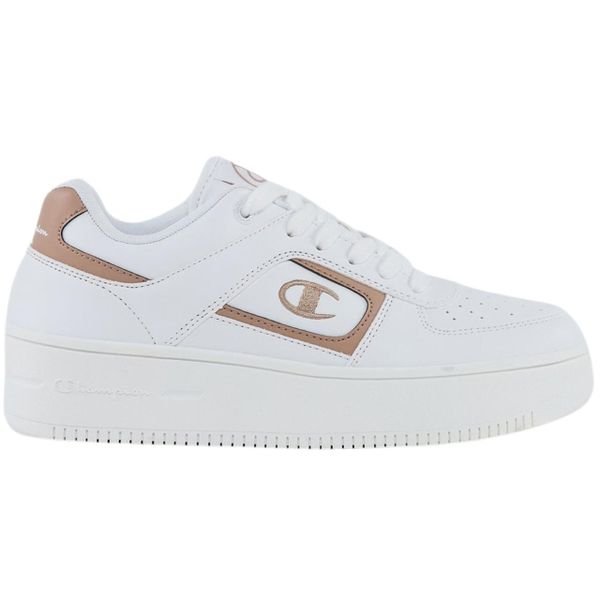 Buty damskie Champion Foul Play Plat BS Low Cut. Białe obuwie sportowe damskie Champion, bez wzorów, ze skóry, trekkingowe. Za 239.00 zł.