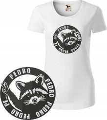 KOSZULKA DAMSKA SZOP PEDRO BIAŁY L KRÓTKI RĘKAW HAFT PREZENT BAWEŁNA 100%. Białe t-shirty damskie Radziszewska, l, bez wzorów, z bawełny, bez kołnierzyka. Za 189.11 zł.