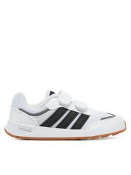 Adidas Sneakersy Tensaur Switch JQ4765 Biały. Białe buty sportowe dziewczęce Adidas, bez wzorów, ze skóry, bez zapięcia. Za 139.99 zł.