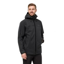 Kurtka turystyczna męska Jack Wolfskin Cyrox 3L JKT. Czarne kurtki męskie Jack Wolfskin, l, bez wzorów, z poliamidu, trekkingowe. Za 1,452.64 zł.
