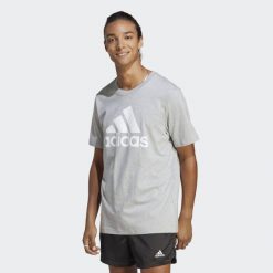 Koszulka męska adidas Essentials Single Jersey Big Logo Tee. Białe koszulki sportowe męskie Adidas, m, bez wzorów, z bawełny, bez kołnierzyka, bez ramiączek. Za 98.00 zł.