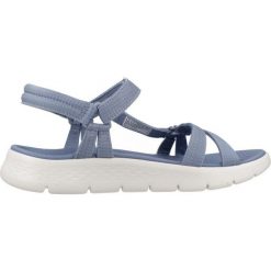 Sandały SKECHERS GO WALK FLEX SANDAL Niebieski. Niebieskie sandały damskie Skechers, bez wzorów, z materiału, bez obcasa, bez zapięcia. Za 222.99 zł.