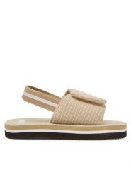 BOSS Sandały J52820 M Beżowy. Brązowe sandały chłopięce Boss, z materiału, bez zapięcia. Za 107.99 zł.