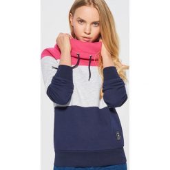Wzorzysta bluza z kołnierzem - Granatowy. Niebieskie bluzy damskie Cropp. Za 89.99 zł.