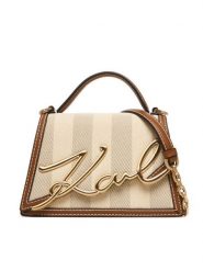 KARL LAGERFELD Torebka B2W30228 Beżowy. Brązowe torebki do ręki damskie KARL LAGERFELD, bez wzorów, z materiału, bez dodatków. Za 1,299.00 zł.