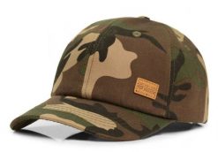 Czapka z Daszkiem (Bejsbolówka), Bawełniana - Pako Jeans - Zielone Moro. Zielone czapki i kapelusze męskie Pako Jeans, bez wzorów, z bawełny. Za 49.99 zł.