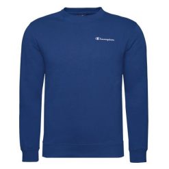Bluza sportowa męska Champion 218288BS025. Niebieskie bluzy męskie Champion, l, bez wzorów, z bawełny, bez kaptura. Za 199.00 zł.