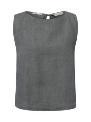 Marc O'Polo Lniana bluzka Kobiety len (100%) szary, 36. Szare bluzki damskie Marc O'Polo, bez wzorów, ze lnu, bez kołnierzyka, bez ramiączek. Za 329.95 zł.