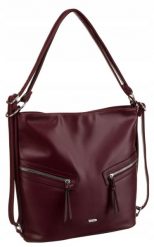 Shopperka damska hobo Rovicky R-073-01 bordowa. Czerwone torebki do ręki damskie ROVICKY, bez wzorów, ze skóry ekologicznej, duże, bez dodatków. Za 81.99 zł.