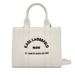 Torebka KARL LAGERFELD. Białe torebki do ręki damskie KARL LAGERFELD, bez wzorów, klasyczne, bez dodatków. Za 649.99 zł.