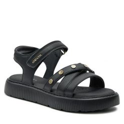 Sandały Geox. Czarne sandały chłopięce Geox, bez zapięcia. Za 229.99 zł.