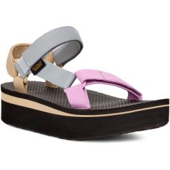 Sandały Teva Model W Flatform Univers Kolor Wielokolorowy. Czarne sandały damskie Teva, bez wzorów, z materiału, bez obcasa, bez zapięcia. Za 393.00 zł.