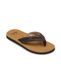 Sandały dla Mężczyzn CARVER SQUISH Brązowy. Brązowe sandały męskie Quiksilver, z gumy, bez zapięcia. Za 129.99 zł.