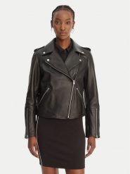 HUGO Kurtka skórzana Lujana 50551255 Czarny Regular Fit. Czarne kurtki damskie Hugo, xs, bez wzorów, ze skóry, bez kaptura. Za 1,849.00 zł.