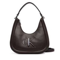 Torebka Calvin Klein. Brązowe torebki do ręki damskie Calvin Klein, bez wzorów, klasyczne, bez dodatków. Za 409.99 zł.