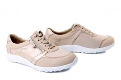 WALDLAUFER 815M01 414 095 fume desert lightgold, półbuty sportowe damskie. Brązowe półbuty damskie Waldläufer, bez wzorów, sportowe, bez obcasa, bez zapięcia. Za 584.90 zł.