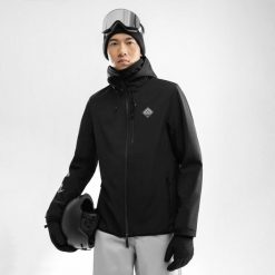 Kurtka snowboardowa męska Siroko W2 McKinley. Czarne kurtki snowboardowe męskie SIROKO, l, bez wzorów, z softshellu, bez kaptura, narciarskie. W wyprzedaży za 339.00 zł.