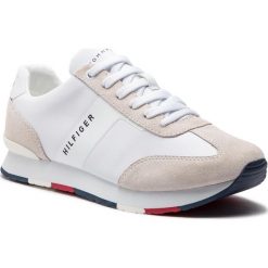 Sneakersy TOMMY HILFIGER - Leather Material Mix Runner FM0FM02142 White 100. Półbuty na co dzień męskie marki Tommy Hilfiger. Za 449.00 zł.