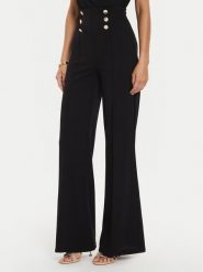Rinascimento Spodnie materiałowe CFC0019595002 Czarny Regular Fit. Czarne spodnie materiałowe damskie Rinascimento, xs, bez wzorów, z materiału. Za 379.99 zł.