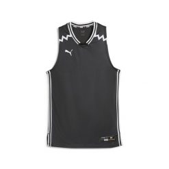 Męska koszulka do koszykówki Hoops Team PUMA Black. Czarne koszulki sportowe męskie Puma, m, bez wzorów, bez kołnierzyka, bez ramiączek, do biegania. Za 139.99 zł.