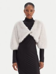 Rinascimento Futro CFC0020149002 Biały Regular Fit. Białe płaszcze damskie Rinascimento, xl, bez wzorów, z futra, bez kaptura. Za 619.99 zł.