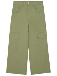 United Colors Of Benetton Spodnie materiałowe 4L2VCE040 Zielony Wide Leg. Zielone spodnie materiałowe dla dziewczynek United Colors Of Benetton, bez wzorów, z bawełny. Za 69.99 zł.