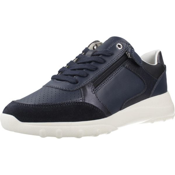 Buty GEOX D ALLENIEE Niebieski. Niebieskie trekkingi damskie Geox, trekkingowe. Za 240.99 zł.