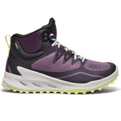 Buty Damskie Keen Wmns Zionic Mid Wp Black Plum/daiquirri Green Purple. Fioletowe obuwie sportowe damskie Keen, bez wzorów. Za 612.99 zł.