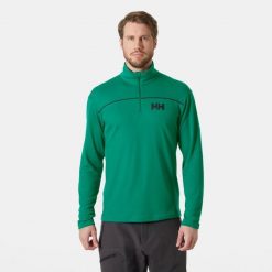 Sweter 1/2 zip Helly Hansen HP. Zielone swetry przez głowę męskie Helly Hansen, m, bez wzorów, bez kołnierzyka. Za 342.50 zł.
