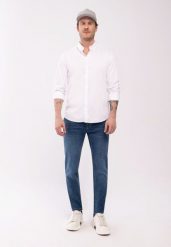 Jeansy z recyclingowanego materiału Slim Fit, D-DEXTER 41. Niebieskie jeansy męskie Volcano, klasyczne. Za 199.99 zł.