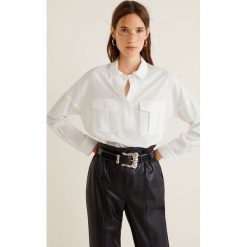 Mango - Koszula Carbon. Szare koszule damskie Mango, z lyocellu, klasyczne, z klasycznym kołnierzykiem, z długim rękawem. Za 139.90 zł.