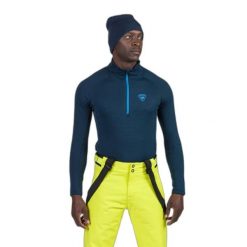 Polar zapinany na zamek błyskawiczny Rossignol Blackside. Niebieskie bluzy męskie Rossignol, m, bez wzorów, z polaru, bez kaptura. Za 409.99 zł.