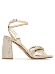 Steve Madden Sandały 11005662 Złoty. Żółte sandały damskie Steve Madden, bez wzorów, ze skóry, bez obcasa, na słupku, bez zapięcia. Za 519.99 zł.