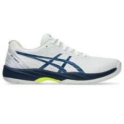 Buty do tenisa męskie Asics Gel-game 9. Niebieskie buty sportowe męskie Asics, bez zapięcia, tenisowe. W wyprzedaży za 457.35 zł.