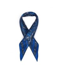 LAUREN RALPH LAUREN Chusta jedwabna Paisley Sandwashed 454P09786001 Niebieski. Niebieskie czapki i kapelusze damskie Lauren Ralph Lauren, bez wzorów, z jedwabiu. Za 519.99 zł.