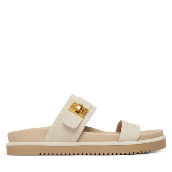Klapki Steve Madden. Brązowe klapki damskie Steve Madden, bez wzorów, bez obcasa. Za 408.99 zł.