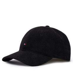 Czapka z daszkiem Tommy Hilfiger. Czarne czapki i kapelusze damskie Tommy Hilfiger, bez wzorów. Za 209.99 zł.