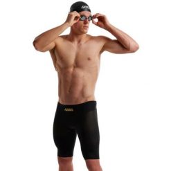 Strój startowy pływacki męski Funkita Apex Viper Black Attack. Czarne kąpielówki męskie FUNKITA, m, bez wzorów, do pływania. Za 278.95 zł.