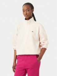 Lacoste Bluza SF5271 Różowy jasny Regular Fit. Czerwone bluzy damskie Lacoste, bez wzorów, z syntetyku, bez kaptura. Za 656.99 zł.