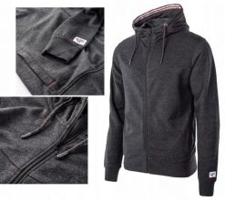 Bluza dresowa dla mężczyzn Hi-tec Sabarin. Czarne bluzy męskie Hi-tec, m, bez wzorów, z bawełny, bez kaptura, trekkingowe. Za 102.50 zł.