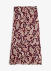 Spódnica z szyfonu ze wzorem paisley. Czerwone spódnice damskie bonprix, bez wzorów, z szyfonu, eleganckie. Za 139.99 zł.