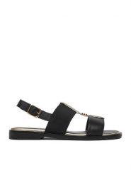 Lasocki Sandały CEO-WI16-FOXI-97 Czarny. Czarne sandały damskie Lasocki, bez wzorów, ze skóry, bez obcasa, na płaskiej podeszwie, bez zapięcia. Za 129.99 zł.