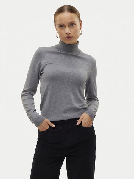 Vero Moda Golf Iris 10320450 Szary Slim Fit. Szare swetry damskie Vero Moda, l, bez wzorów, z syntetyku, bez kołnierzyka, bez ramiączek, bez kaptura. Za 85.99 zł.