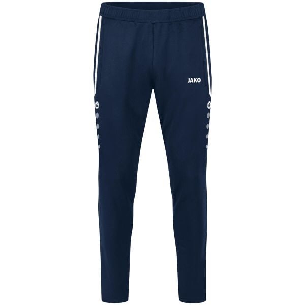 Damskie spodnie dresowe do treningu Jako Allround. Niebieskie spodnie dresowe damskie Jako, bez wzorów, z dresówki, na fitness i siłownię. Za 262.50 zł.