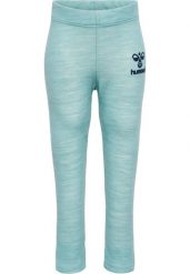 Legginsy dla dziewczynki Hummel Wolly. Niebieskie legginsy dla dziewczynek Hummel, bez wzorów, z bawełny. Za 133.00 zł.