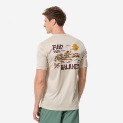 Koszulka UV surfingowa męska Decathlon Water T-shirt krótki rękaw. Brązowe t-shirty męskie Decathlon, m, bez wzorów, z dzianiny, wakacyjne, bez kołnierzyka. Za 49.99 zł.