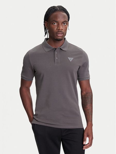 Guess Polo Z5YP02 K9WF1 Szary Regular Fit. Szare koszulki polo męskie Guess, m, z aplikacjami, z bawełny, bez ramiączek. Za 189.99 zł.